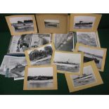 Collection of shipping photographs, many in clip folders,