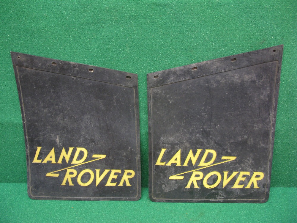 Pair of large rear mud flaps embossed Landrover believed to be for Series 1 - 18" x 14.