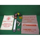 Two quantities of ephemera, car carpet protectors, one for Clearance Garages Ltd, Eastern Road,