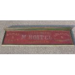 Bespoke wooden sign-written French village garage sign for M Boirel, A Mechanic Who Can Buy, Sell,