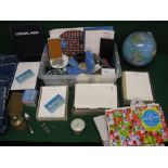 Large quantity of Pan Am or PAA memorabilia to include a branded illuminated globe, ashtrays, clock,