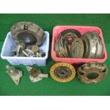 Two boxes of MGB and Midget clutch assemblies and six water pumps,