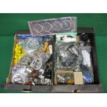 Two boxes of assorted 1970's/1980's MG car parts (mostly new and unused)