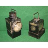 Two Southern Railway oil lamps,