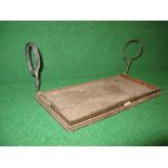 Oak tray for hanging onto vintage car doors, badged EC Fix Motor Tray,