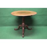 Circular mahogany tip top occasional table,