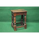 Oak joint stool,