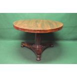 Circular rosewood tip top breakfast table,