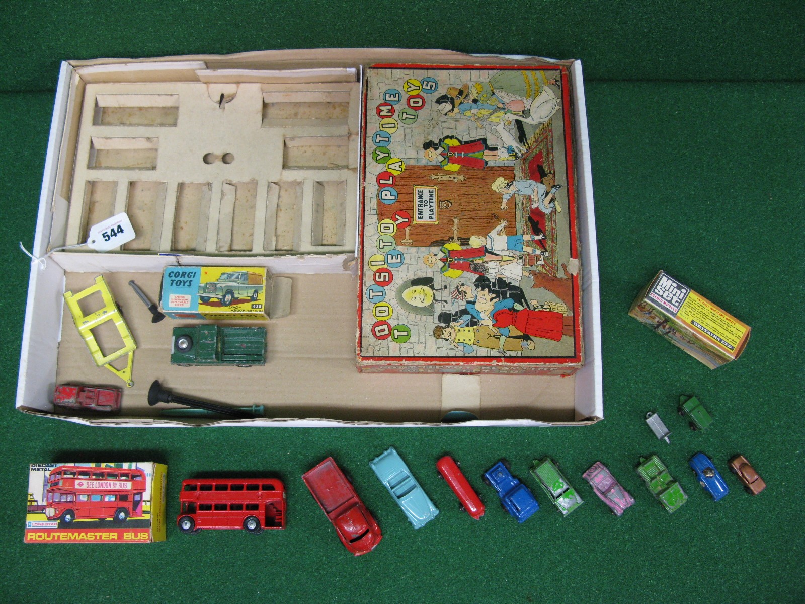 Mixed lot to include: 1930's Tootsietoy Playtime Toys Set No.