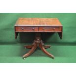 Mahogany drop flap sofa table,