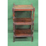 Georgian mahogany three tier whatnot,