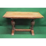 Oak refectory table,