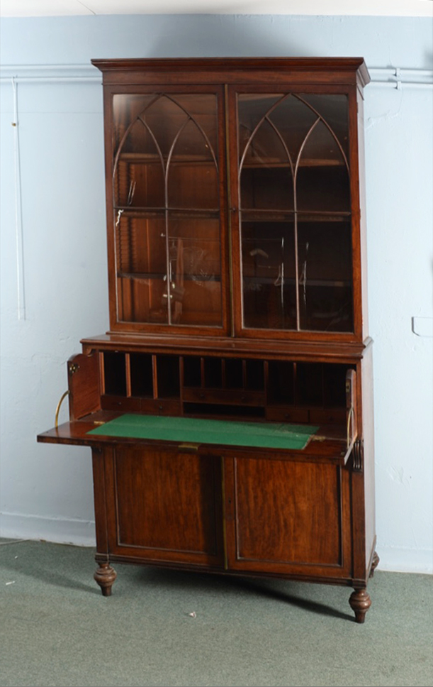Mahogany Secretaire Bookcase c1840 - Image 2 of 2