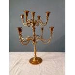 A Brass 9 Branch Candelabra