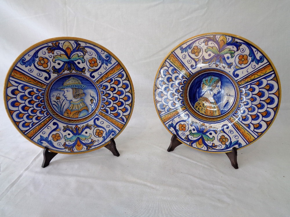 Italian hand painted plates