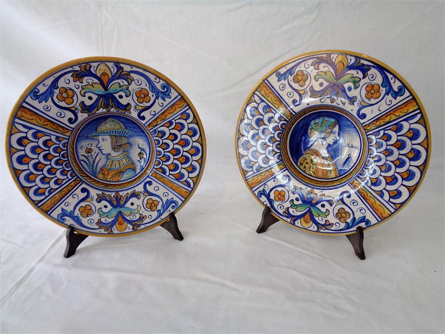 Italian hand painted plates - Image 2 of 2