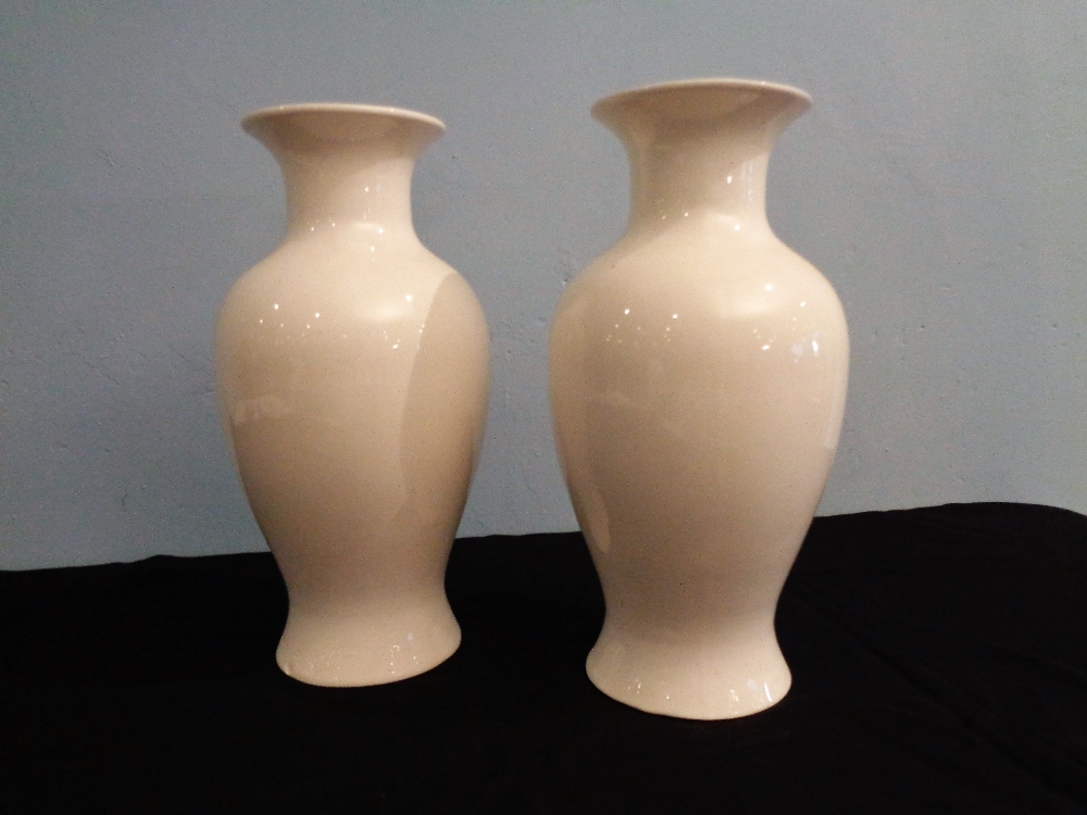 2 White China Pots