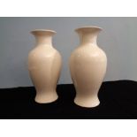 2 White China Pots