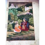 Antique Indian hand painted book illustration
