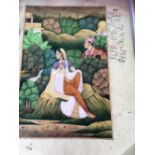 Antique Indian Handpainted Book Illustration