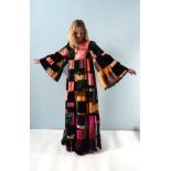 Vintage 1970's Patchwork Velvet Dress