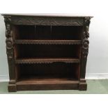 Carved Oak Bookcase