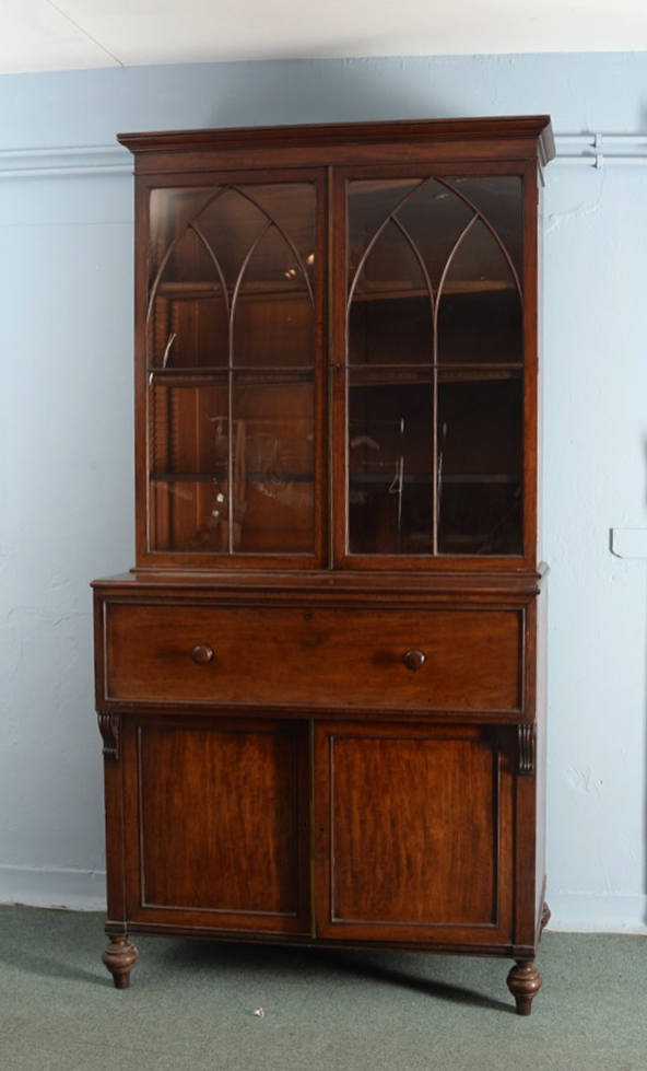 Mahogany Secretaire Bookcase c1840