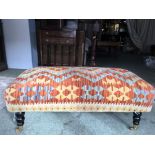Traditional Kilim Covered Footstool