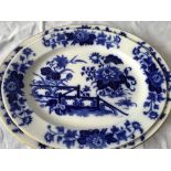 Graduating Meat Plates in Blue and White