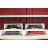 Four boxed Collectable Model Locomotives including Mallard, King Class GWR, Duchess LMS and