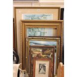 Antique Gilt Framed and a Quantity of Pictures and Prints