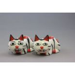 Lorna Bailey Pair of Cat Egg Cups, limited edition no. 59/100