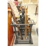 Victorian Style Cast Iron Stick Stand featuring Nelson