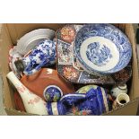Group of Ceramics including Chinese, Oriental, Blush Ivory, Radford, Blue and White, etc