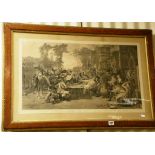 After Sir David Wilkie, 19th century Oak and Gilt Framed Black and White Engraving ' Chelsea