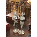 Pair of Victorian Spelter Figures of 16th century Soldiers