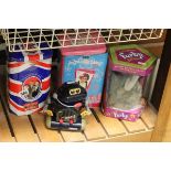 Tomy Robot Radio, Boxed Furby, Are you being served Tin and an Only Fools and Horses Tin