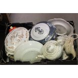 Late 19th century Bristol Pottery Aesthetic Dinner Service together with a Royal Winton Dish and