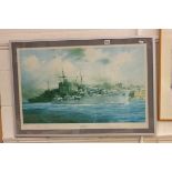 Framed and Glazed Robert Taylor Limited Edition Print ' H M S Kelly ' signed by th artist and Lord