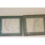 Hogarth Framed and Glazed Engraving of South America La Plata and Chile