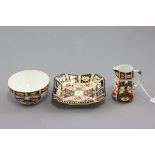 Royal Crown Derby Imari Patterned Sugar Bowl, Cream Jug and Plate