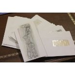 Large Selection of Envelopes containing Numerous Pencil Drawings, Watercolours, etc