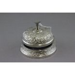 Vintage Style Ornate White Metal Desk Bell