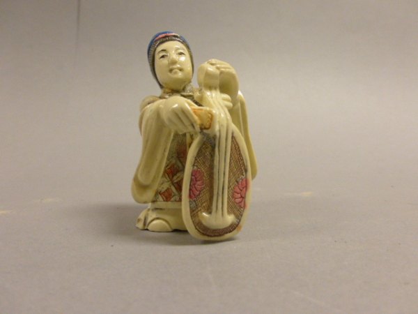 Oriental figure of a lady playing harp - Image 3 of 3