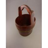 Contemporary brass bound wooden bucket