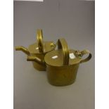 Two vintage Brass Watering Cans