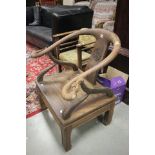 Chinese hardwood elbow chair