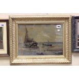 Seascape on board, signed J Husin