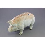 Cast metal pig figure