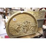 18th/19th C Gilded plaster relief plaque with a classical scene with putti